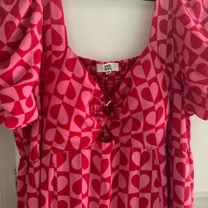 Red and pink heart dress